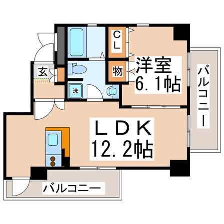 ビュークレスト水前寺５丁目の物件間取画像